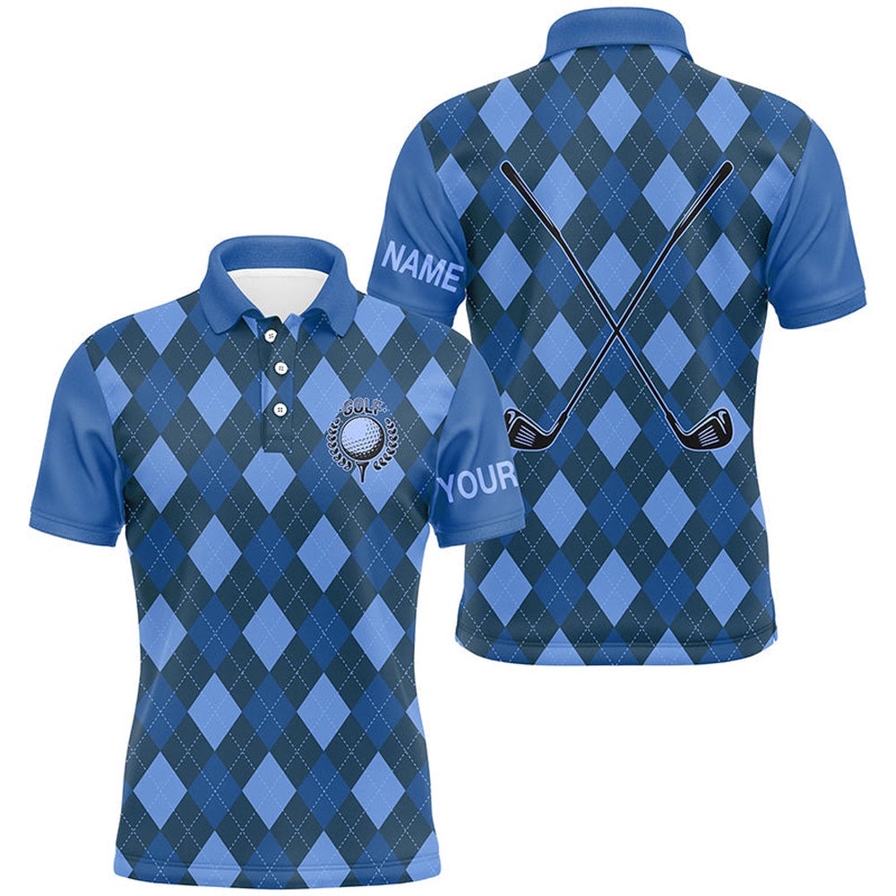 Blue Argyle Golf Clubs Men’s Golf Polo Shirts Custom Name Golf Outfit Men, Golf Polo Shirt, Golf Shirts Blue Argyle Golf Clubs Men’s Golf Polo Shirts Custom Name Golf Outfit Men, Golf Polo Shirt, Golf Shirts