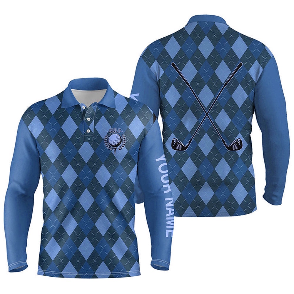Blue Argyle Golf Clubs Men’s Golf Polo Shirts Custom Name Golf Outfit Men, Golf Polo Shirt, Golf Shirts Blue Argyle Golf Clubs Men’s Golf Polo Shirts Custom Name Golf Outfit Men, Golf Polo Shirt, Golf Shirts