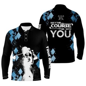 Blue Argyle Men s Personalized Golf Shirts For Men s Vintage Golfing Gifts Golf Polo Shirt Golf Shirts 2 sbdjue.jpg