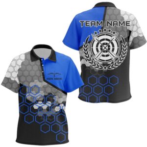 Blue Black Target Archery Polo Shirts Custom…