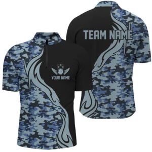 Blue Camo Army Bowling Team Shirts Bowling…