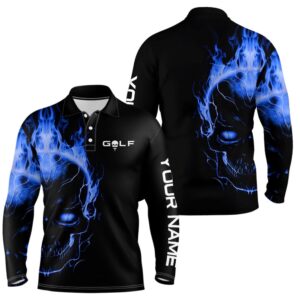 Blue Fire Skull Black Golf Shirts Custom Men s Men s Golf Polo Tees Golf Polo Shirt Golf Shirts 2 nkdk46.jpg