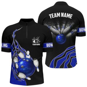 Blue Flame Bowling Jersey For Men Bowling…