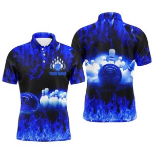 Blue Flame Mens Polo Bowling Shirts, Men’s…