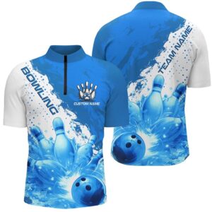 Blue Flame Strike Bowling Team Shirts For…