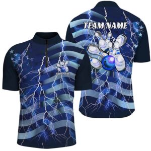 Blue Lightning American Flag Men And Women…