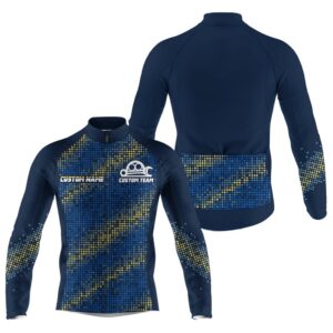 Blue Mens Cycling Jersey Custom Cycle Gear…