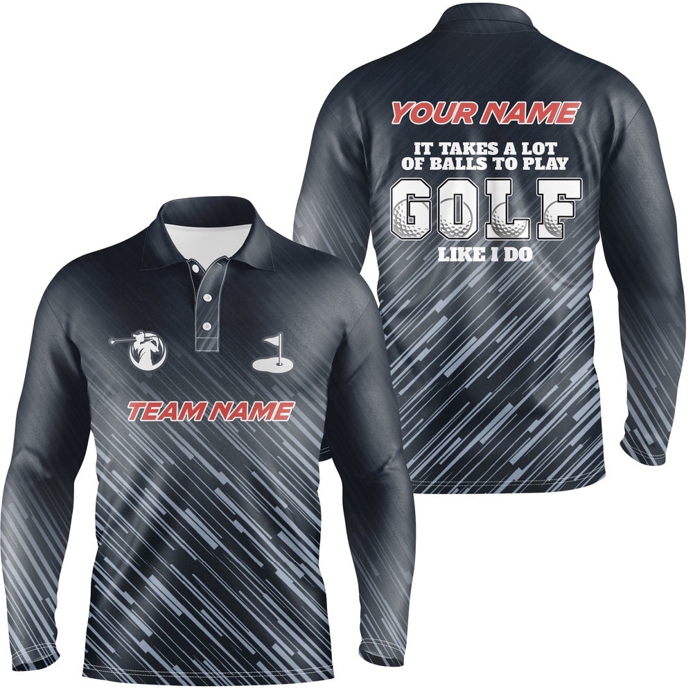 Blue Pattern Men’s Golf Polo Shirts Custom It Takes A Lot Of Balls To Play Golf Like I Do Men Golf Tops, Golf Polo Shirt, Golf Shirts Blue Pattern Men’s Golf Polo Shirts Custom It Takes A Lot Of Balls To Play Golf Like I Do Men Golf Tops, Golf Polo Shirt, Golf Shirts