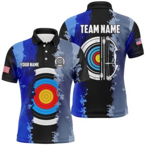 Blue Polo Archery Target Men Polo Shirts…