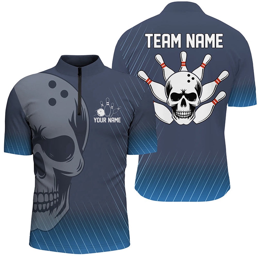Blue Skull Bowling Shirts Men & Women Bowling Team Jersey Unisex, Custom Bowling Team Jersey Shirt Blue Skull Bowling Shirts Men & Women Bowling Team Jersey Unisex, Custom Bowling Team Jersey Shirt
