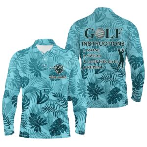 Blue Tropical Plants Men s Golf Polos Shirts Custom Golf Instruction Swing Swear Look For Ball Repeat Golf Polo Shirt Golf Shirts 2 wb0xcv.jpg