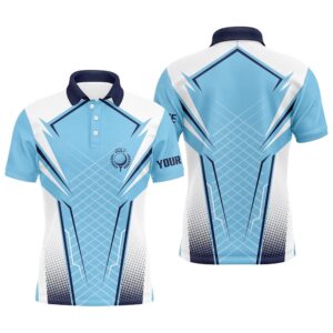 Blue White Personalized Men’s Golf Polo Shirt…