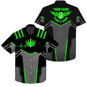 Bowling Hawaiian Shirt Bowling Ball And Pins…