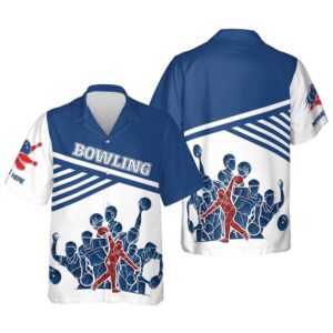 Bowling Hawaiian Shirts Unisex, Custom Bowling Shirt, Custom Team Bowling Hawaiian Shirt