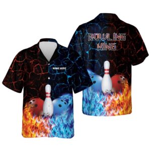 Bowling King Hawaiian Bowling Shirts, Custom Bowling Shirt, Custom Team Bowling Hawaiian Shirt