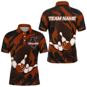 Bowling Polo Shirt For Men Custom Bowling…