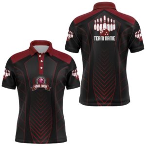 Bowling Polo Shirt For Men Custom Name…