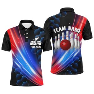Bowling Polo Shirt Men Custom Bowling Shirt…