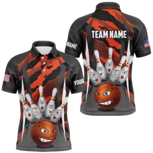 Bowling Shirt For Men Camo Bowling Team…