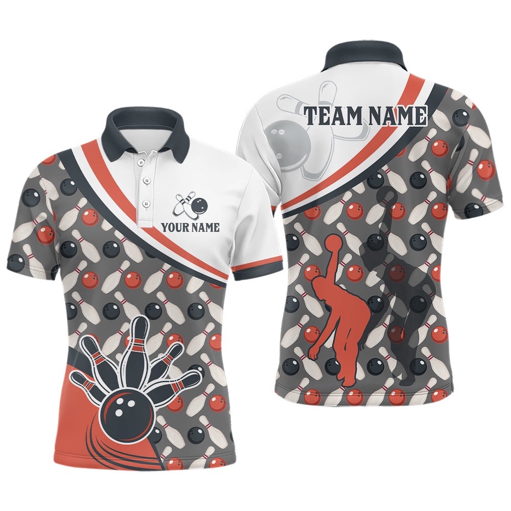 Bowling Shirt For Mens Custom Bowling Pattern Style Team Polo Shirt Shirt, Personalized Bowling Team Shirt Bowling Shirt For Mens Custom Bowling Pattern Style Team Polo Shirt Shirt, Personalized Bowling Team Shirt