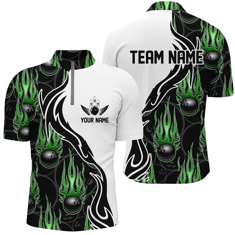Bowling Shirts For Men And Women, Flame Bowling Team Jersey Green, Custom Bowling Team Jersey Shirt Bowling Shirts For Men And Women, Flame Bowling Team Jersey Green, Custom Bowling Team Jersey Shirt