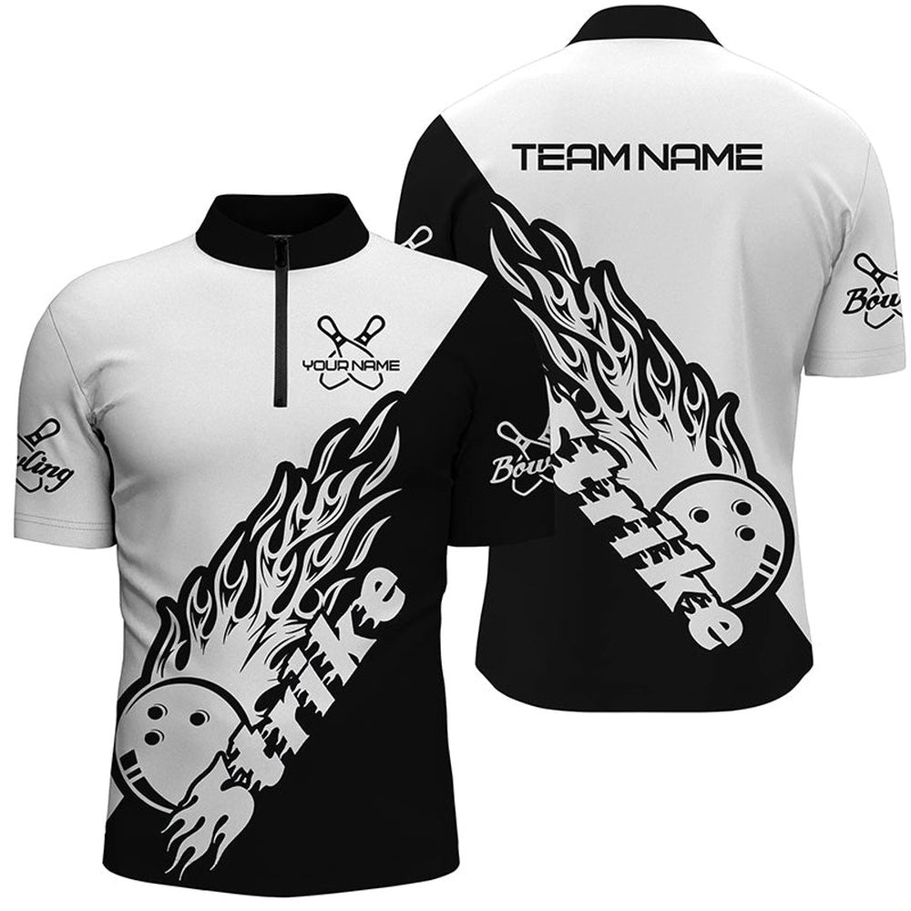 Bowling Shirts For Men, Bowling Team Shirts Bowling Strike Black And White, Custom Bowling Team Jersey Shirt Bowling Shirts For Men, Bowling Team Shirts Bowling Strike Black And White, Custom Bowling Team Jersey Shirt