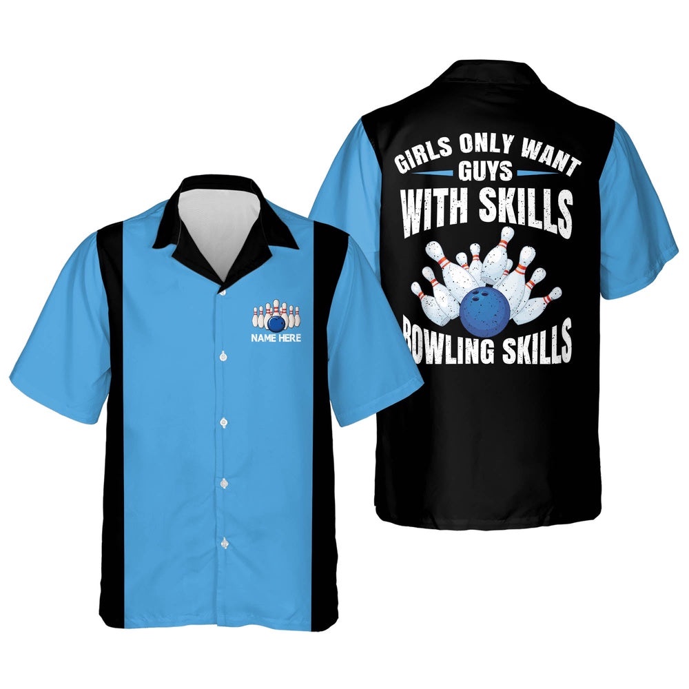 Bowling Skills Hawaiian Shirt, Custom Bowling Shirt, Custom Team Bowling Hawaiian Shirt Bowling Skills Hawaiian Shirt, Custom Bowling Shirt, Custom Team Bowling Hawaiian Shirt