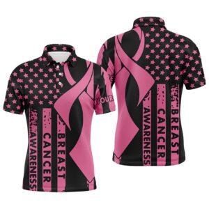 Breast Cancer Awareness American Flag Pink Ribbon…