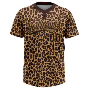Brown Brown Old Gold 3D Pattern Leopard Two Button Unisex Softball Jersey Custom Team Softball Jersey 2 zawzaf.jpg