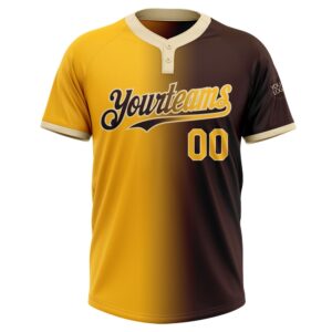 Brown Gold Cream Gradient Fashion Two Button Unisex Softball Jersey Custom Team Softball Jersey 2 nvu8zs.jpg