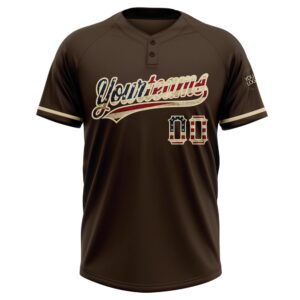 Brown Vintage USA Flag City Cream Two Button Unisex Softball Jersey Custom Team Softball Jersey 2 j8ir5w.jpg
