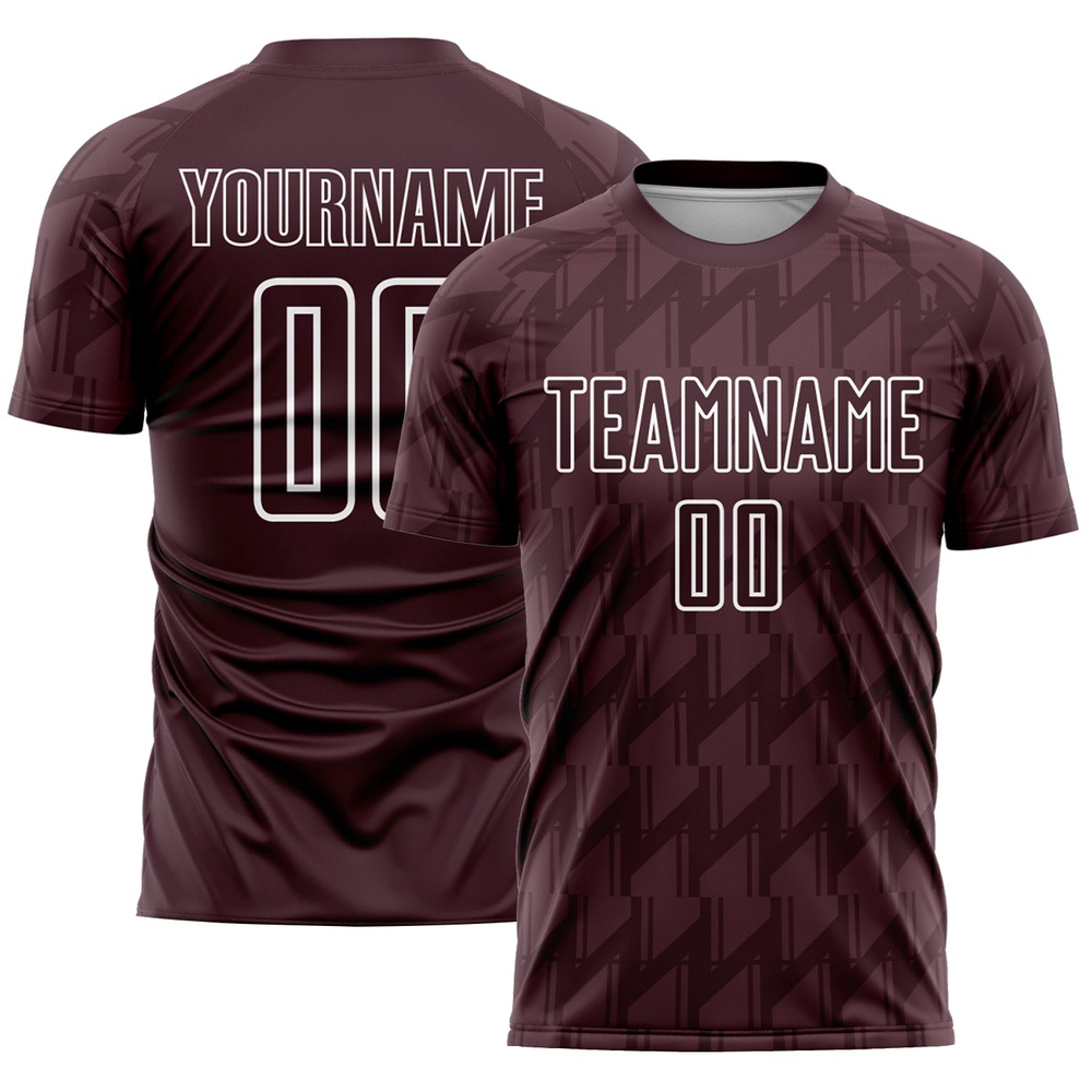 Brown White Sublimation Soccer Uniform Jersey, Custom Team Soccer Jersey Shirt Brown White Sublimation Soccer Uniform Jersey, Custom Team Soccer Jersey Shirt