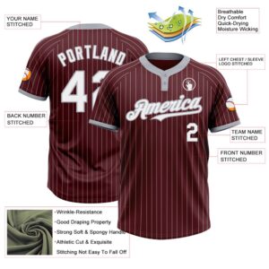 Burgundy Gray Pinstripe White Two Button Unisex Softball Jersey Custom Team Softball Jersey 3 ygfv1t.jpg