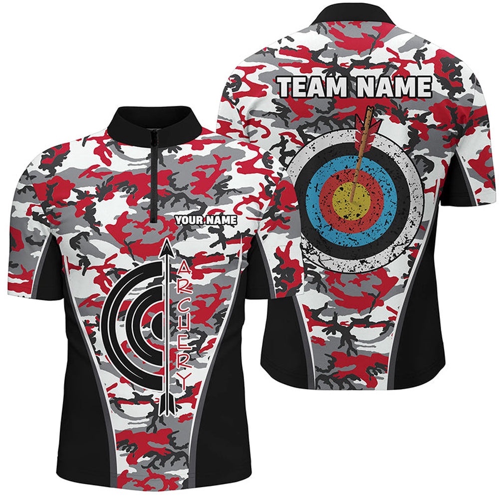 Camo Target Archery Jersey Shirts For Men Archery Jerseys Custom Archery Shirts, Custom Archery Team Shirt