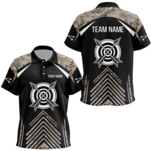 Camouflage Target Archery Polo Shirts, Custom Arrows…