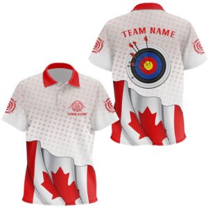 Canadian Archery Target Polo Shirts Custom Patriotic…