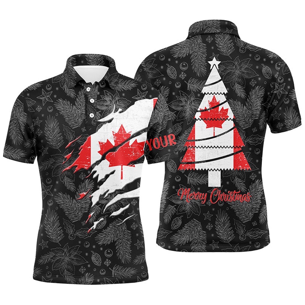 Canadian Flag Christmas Golf Men’s Polo Shirt Custom Retro Patriotic Golf Shirts For Men Golf Gifts, Golf Polo Shirt, Golf Shirts Canadian Flag Christmas Golf Men’s Polo Shirt Custom Retro Patriotic Golf Shirts For Men Golf Gifts, Golf Polo Shirt, Golf Shirts