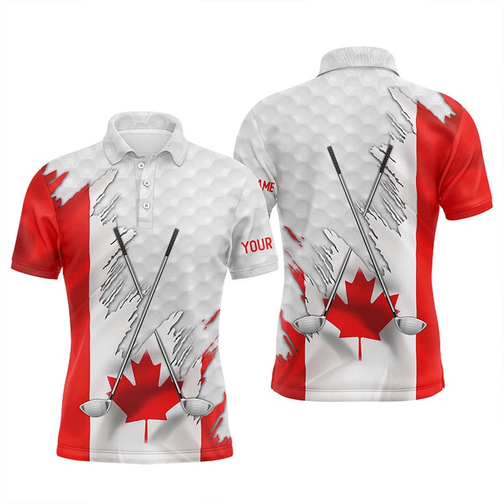 Canadian Flag Golf Clubs Patriotic Custom Name White Men’s Team Men’s Golf Tops, Golf Polo Shirt, Golf Shirts Canadian Flag Golf Clubs Patriotic Custom Name White Men’s Team Men’s Golf Tops, Golf Polo Shirt, Golf Shirts