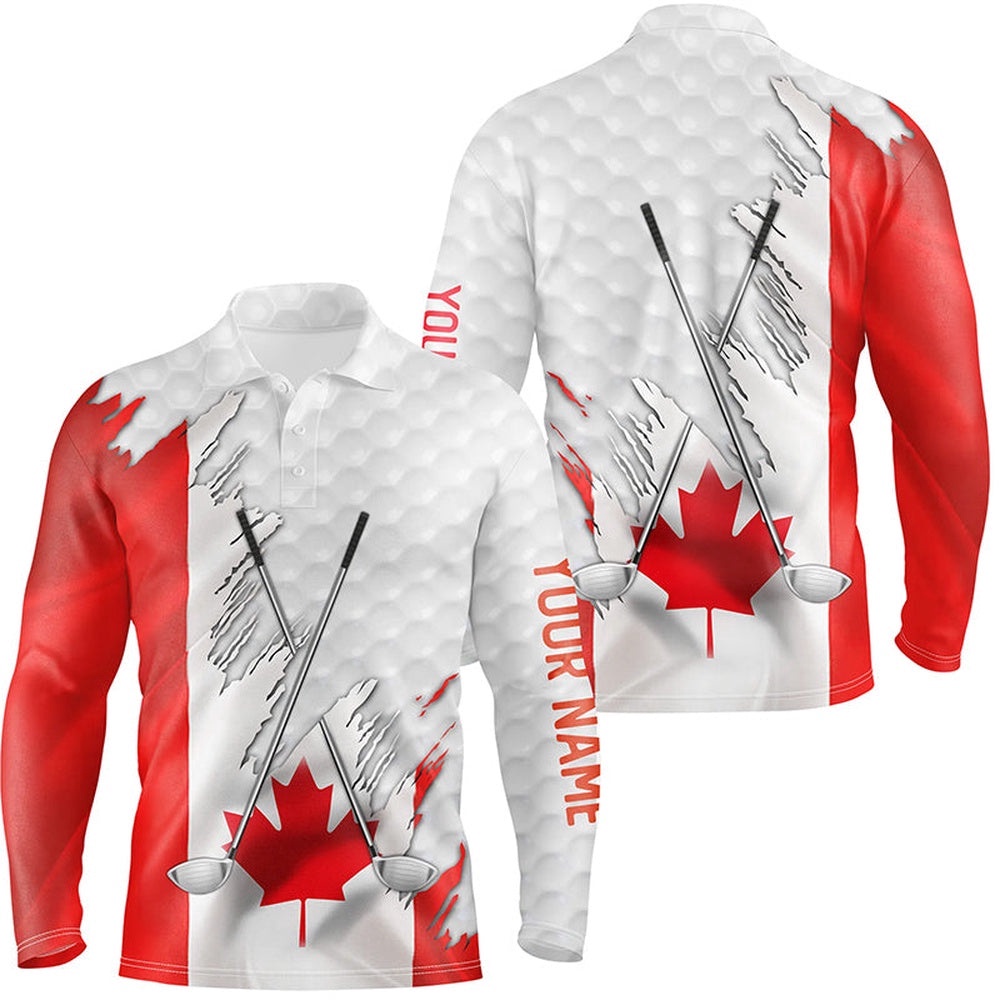 Canadian Flag Golf Clubs Patriotic Custom Name White Men’s Team Men’s Golf Tops, Golf Polo Shirt, Golf Shirts Canadian Flag Golf Clubs Patriotic Custom Name White Men’s Team Men’s Golf Tops, Golf Polo Shirt, Golf Shirts