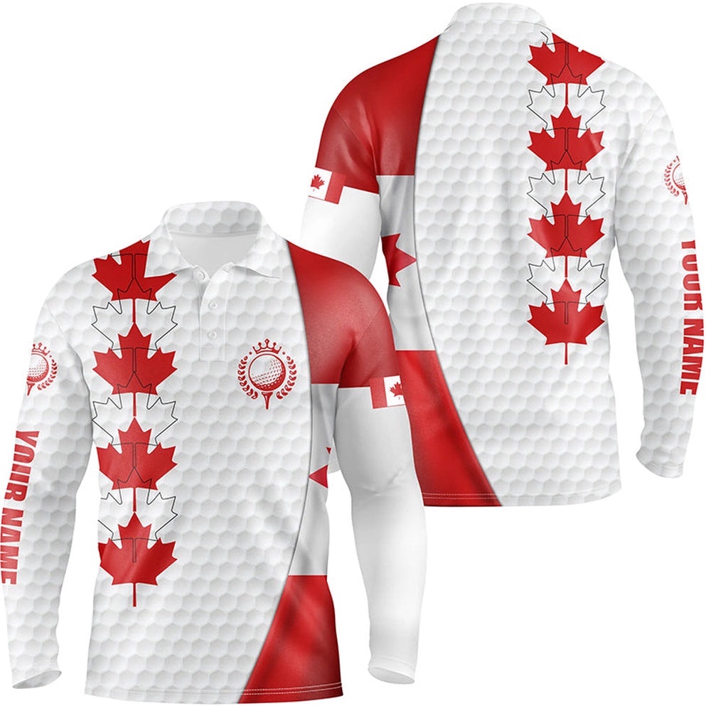 Canadian Flag Men’s Golf Polo Shirt Custom Maple Leaves Patriotic White Golf Ball Skin Shirt For Men, Golf Polo Shirt, Golf Shirts Canadian Flag Men’s Golf Polo Shirt Custom Maple Leaves Patriotic White Golf Ball Skin Shirt For Men, Golf Polo Shirt, Golf Shirts