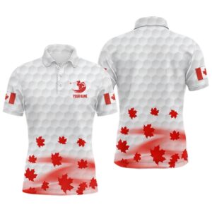 Canadian Flag Red Maple Leaves Men’s Golf…