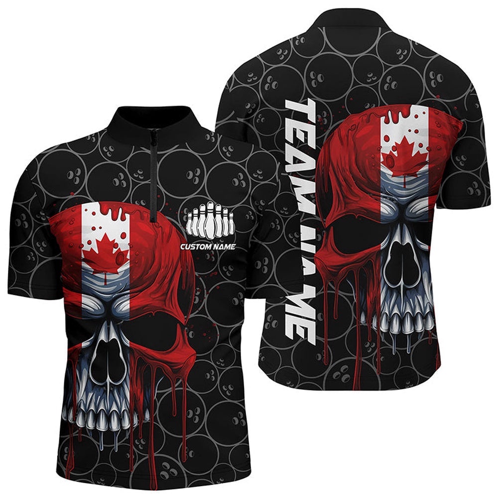 Canadian Flag Skull Bowling Team Jersey, Canada Men’s Bowling Jersey, Bowling League Shirts, Custom Bowling Team Jersey Shirt Canadian Flag Skull Bowling Team Jersey, Canada Men’s Bowling Jersey, Bowling League Shirts, Custom Bowling Team Jersey Shirt