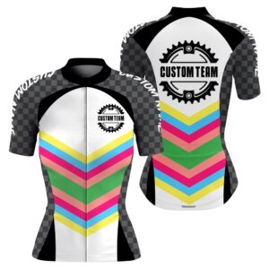 Caro Women Cycling Jersey Custom Team Black…
