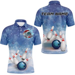 Christmas Bowling Shirt For Men Bowling Polo…