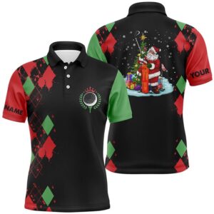 Christmas Men’s Golf Polo Shirt Custom Christmas…