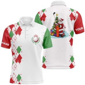 Christmas Men’s Golf Polo Shirt Custom Christmas…