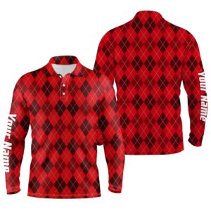 Christmas Plaid Argyle Pattern Funny Christmas Men s Golf Polo Custom Name Shirt Ttn Golf Polo Shirt Golf Shirts 4 a3bek9.jpg