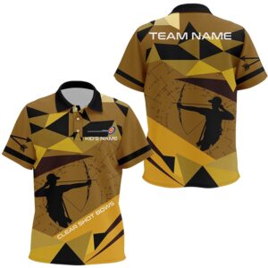 Clear Shot Bows Silhouette Archer Polo Shirts,…