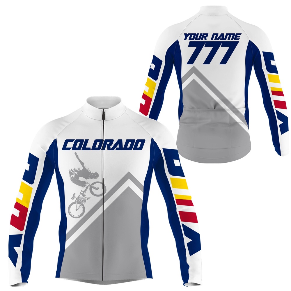 Co Colorado Cycling Jersey Custom Name And Number Mens  And  Womens Bicycle Motocross Biking Riders, Custom Mono Cycling Jersey