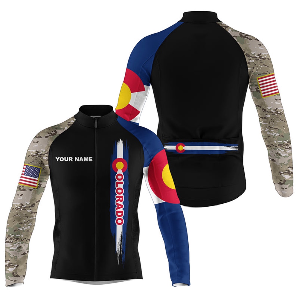 Colorado Cycling Jersey Mens Camo Bike Shirt Co Cycling Tops Colorado Shirt, Custom Mono Cycling Jersey